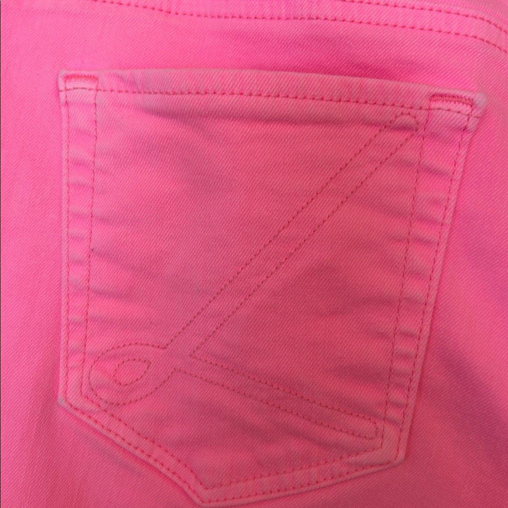 Lilly Pulitzer Cropped 27” Inseam Boot Leg Jeans Hot Bright Pink Sz 6 - Picture 4 of 6